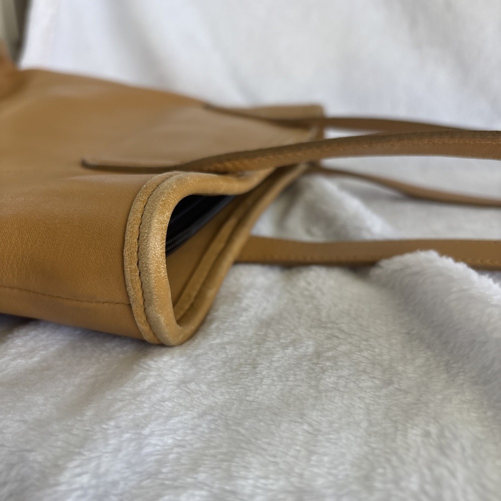 Vintage COACH Mini Lunch Tote Mustard Yellow Leather Bag 9077 90s Costa Rica - Picture 15 of 16